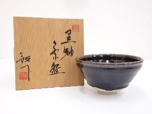 加藤敬也造　黒釉茶碗